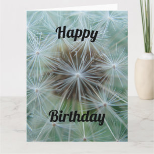 Cartão White Dandelion Birthday