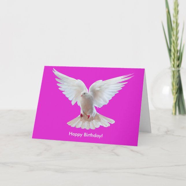 Cartão White Dove image Birthday-Card (Frente)