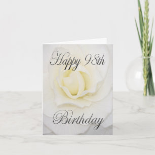 Cartão White Flower Happy 98th Birthday