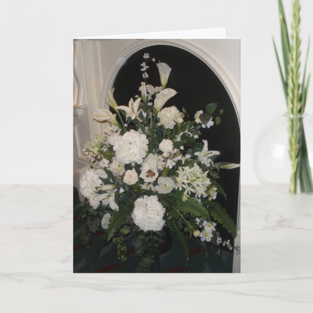 Cartão White flower sympathy card (Frente)