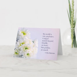 Cartão White Flowers Sympathy Card