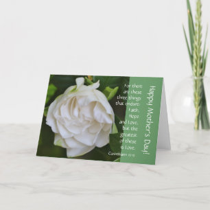Cartão White Gardenia w Verse on Love, Mother's Day Card