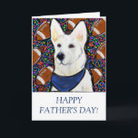 Cartão White German Shepherd<br><div class="desc">Celebrate Father's Day with these adorable German Shepherd Products!</div>