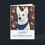 Cartão White German Shepherd<br><div class="desc">Celebrate Father's Day with these adorable German Shepherd Products!</div>