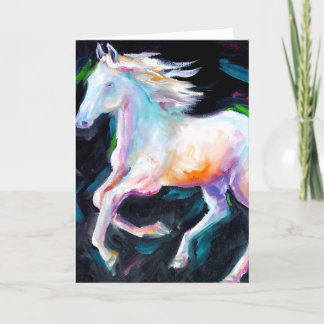 Cartão WHITE horse greeting card