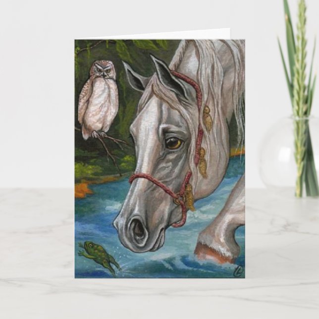 Cartão WHITE HORSE Owl Note Card (Frente)