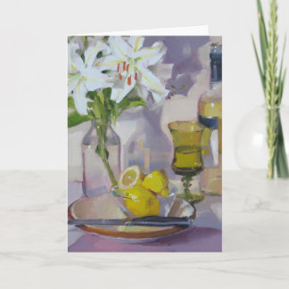 Cartão White Lilies and Wine