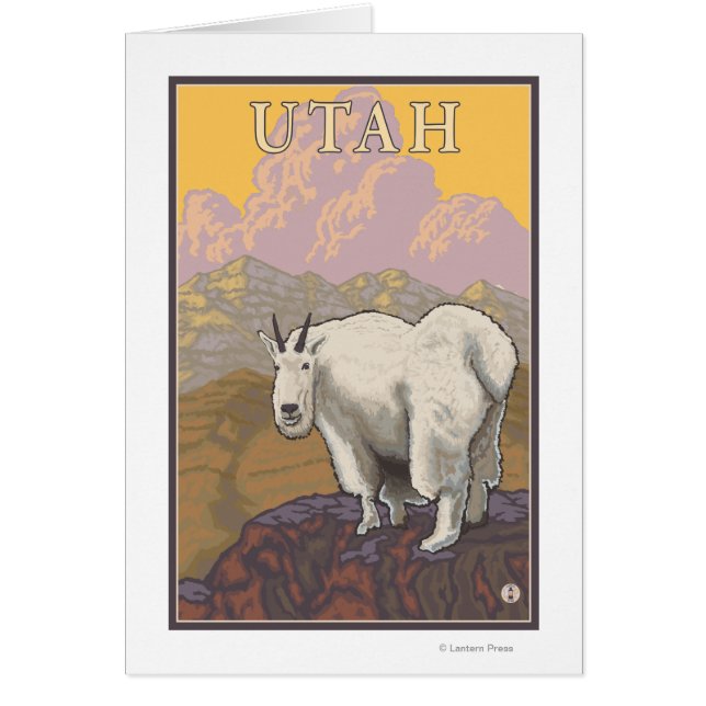 Cartão White Mountain GoatUtah (Frente)