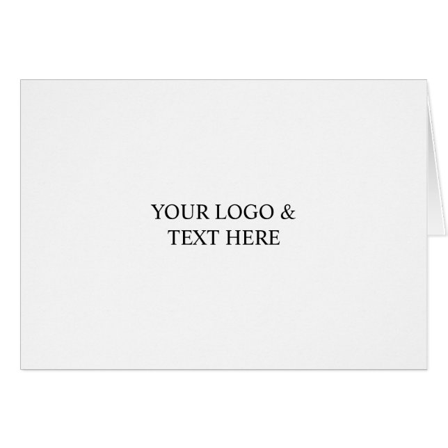 Cartão White Personalized – Your Logo & Text Here (Frente Horizontal)