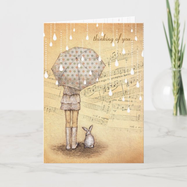 Cartão White Rain Symphony Thinking of You Custom Card (Frente)