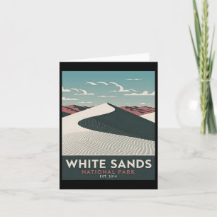 Cartão White Sands National Park Vintage Camping M