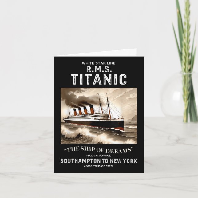 Cartão White Star Line Rms Titanic Ship Boys Crianças (Frente)