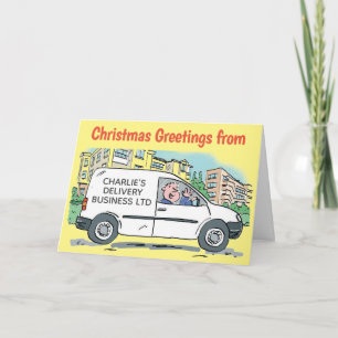 Cartão White Van Business with Business Name na Van