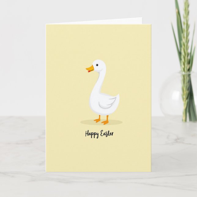 Cartão White Waterfowl Easter Card (Frente)