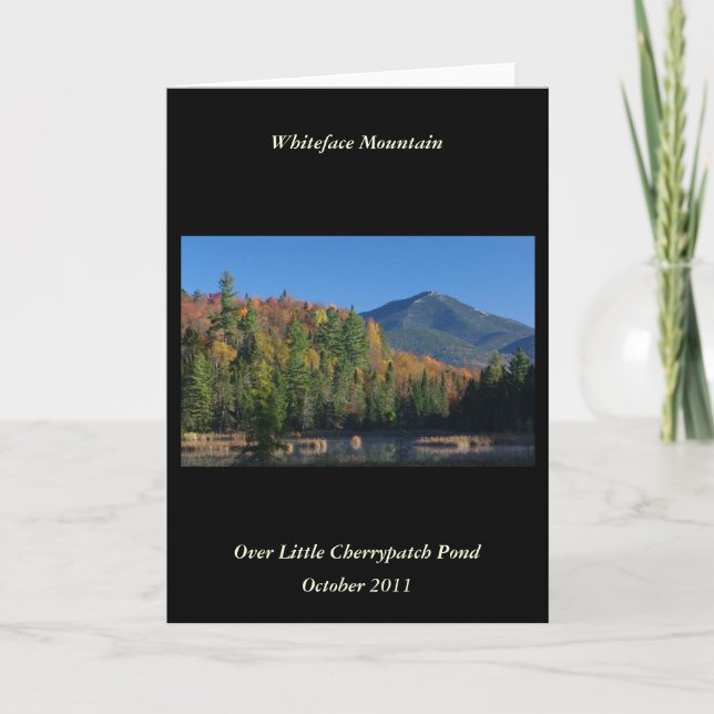 Cartão Whiteface Mountain over Little Cherrypatch Pond (Frente)
