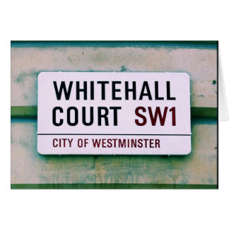 Cartão Whitehall Court - Sinal da Cidade de Westminster