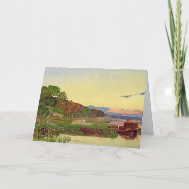 Cartão Whitlingham, Norfolk, 1860 (oil on canvas) (Frente)