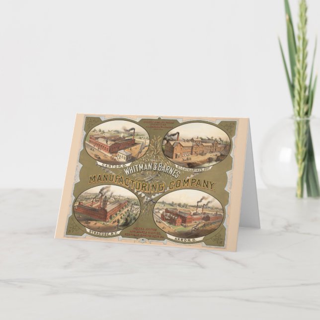 Cartão Whitman & Barnes Manufacturing Company. (Frente)