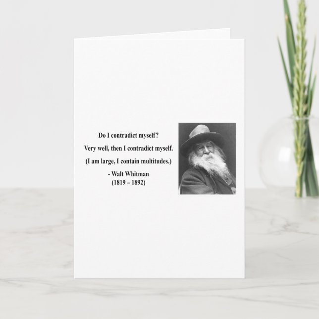 Cartão Whitman Quote 6b (Frente)