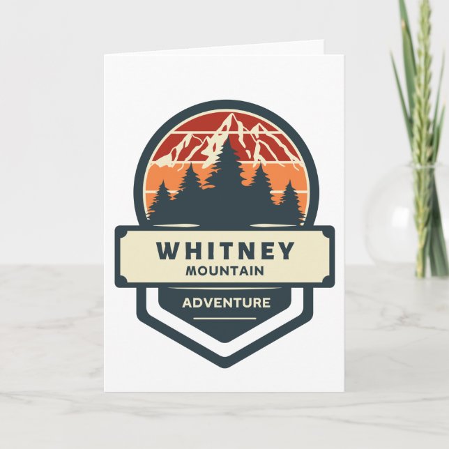 Cartão Whitney mountain peak climbing and hiking (Frente)