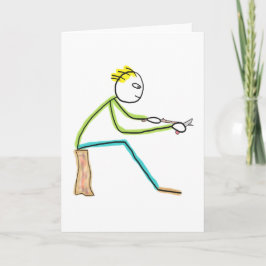 Cartão Whittling Stickman