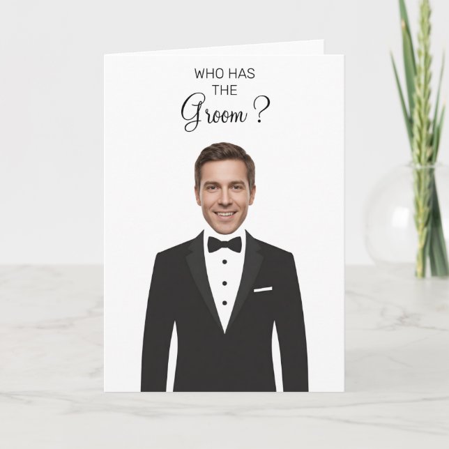 Cartão Who Has The Groom Scratch Off Game Bridal Shower (Frente)