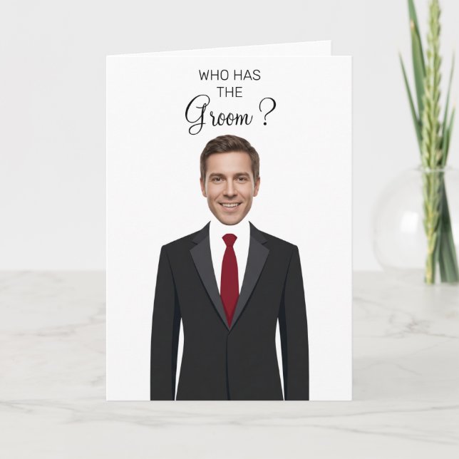 Cartão Who Has The Groom Scratch Off Game Bridal Shower T (Frente)