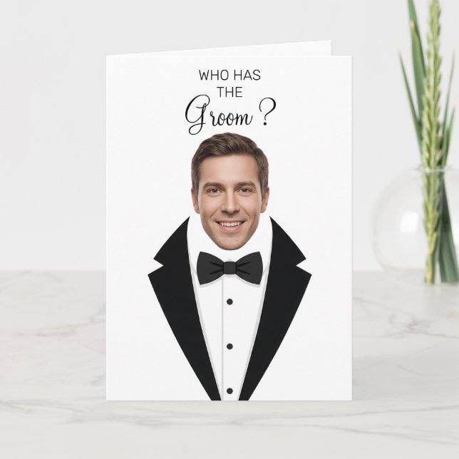 Cartão Who Has The Groom Scratch Off Game Bridal Shower T (Frente)