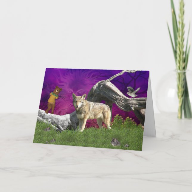 Cartão Who is Watching Whom Horizontal Greeting Card (Frente)