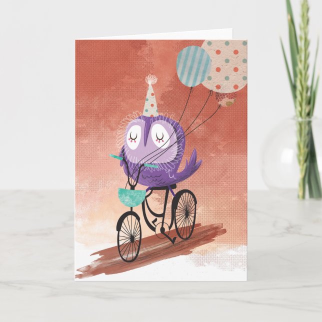 Cartão Whooooooooo's Birthday is it?! (Frente)