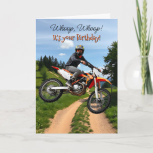 Cartão Whop, é o seu aniversário   Motocross Themed
