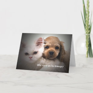 Cartão Why Can't We Be Friends Greeting Card