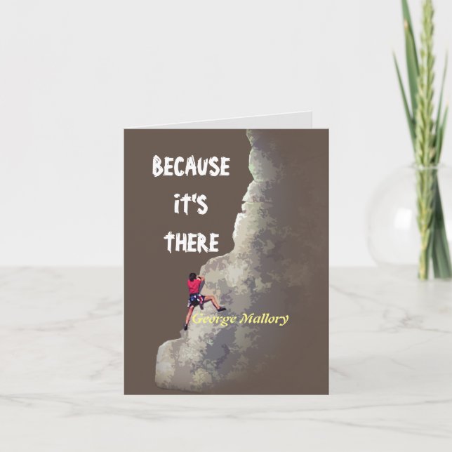 Cartão Why Climb? - Because It’s There Card (Frente)