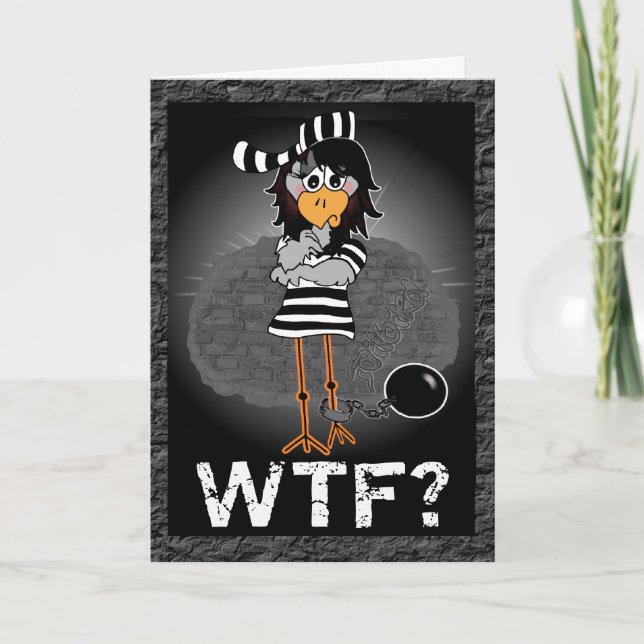 Cartão Why the Felony: Jailbird greeting card (Frente)