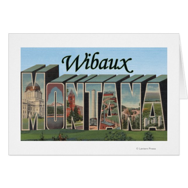 Cartão Wibaux, Montana (Frente Horizontal)