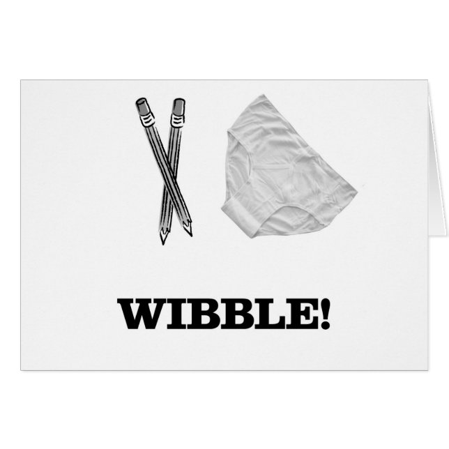 Cartão Wibble (Frente Horizontal)