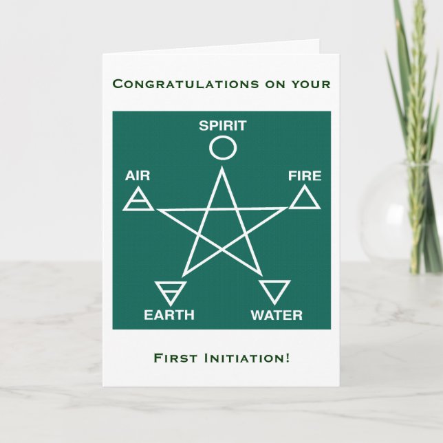 Cartão Wicca First Initiation Congratulations Card (Frente)