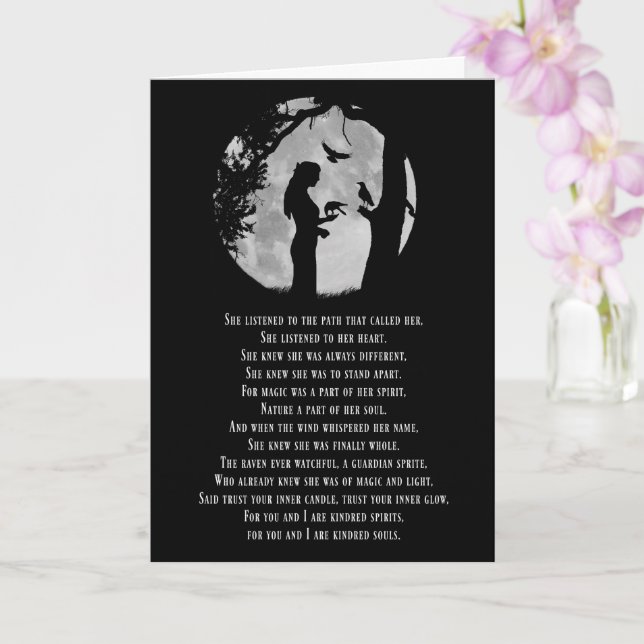 Cartão Wicca Inspirou Poema Feliz De Aniversário Com Rave (Orquídea)