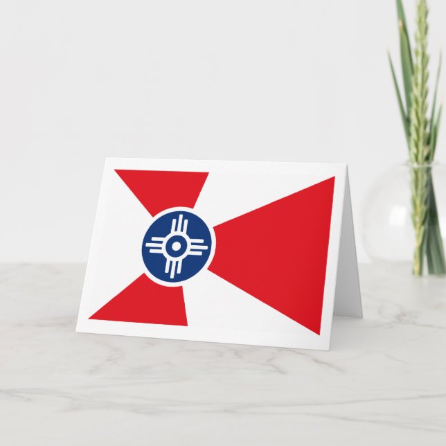 Cartão Wichita Flag Greeting Card (Frente)