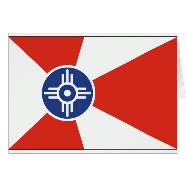 Cartão Wichita Kansas ICT Flag (Frente Horizontal)