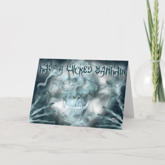 Cartão Wicked Samhain Greetings Card (Frente)