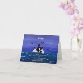 Cartão Wicked Witch Ocean Moonrise (Frente)