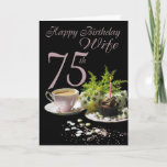 Cartão Wife 75 Birthday - Birthday Card Wife<br><div class="desc">Wife 75 Birthday - Birthday Card Wife</div>