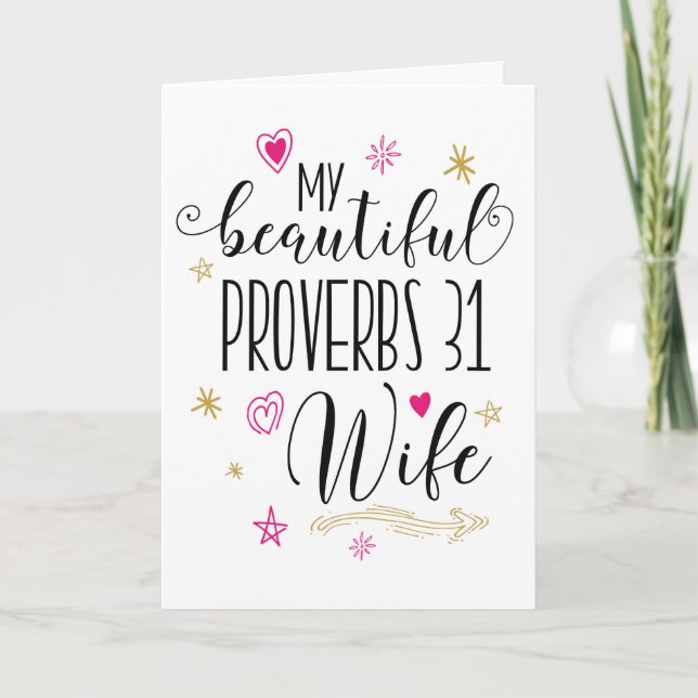 Cartão Wife Encouragement, Religious - Proverbs 31 Wife (Frente)