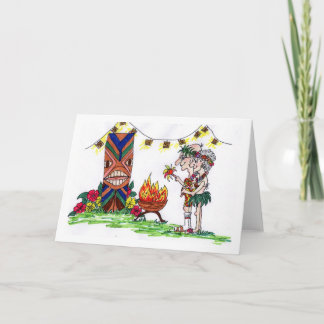 Cartão Wigglesworths at the luau