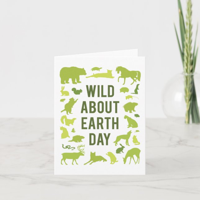 Cartão Wild About Earth Day Greeting Card (Frente)