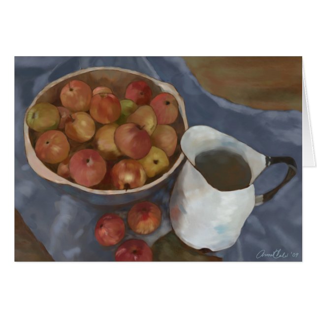 Cartão Wild Apples From the Secret Orchard Painting (Frente Horizontal)
