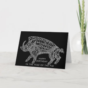 Cartão Wild Boar com Runes