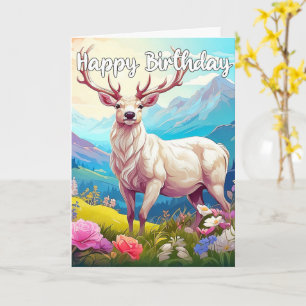 Cartão Wild Deer Buck Happy Birthday