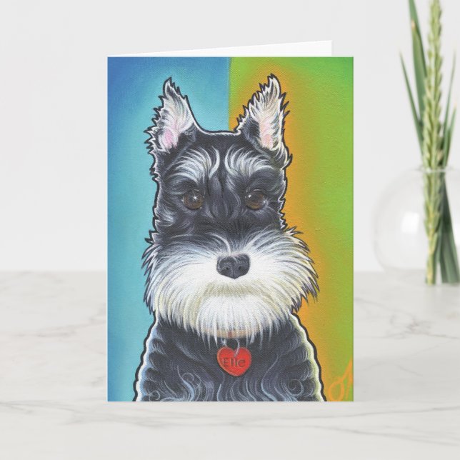 Cartão Wild Dog  Schnauzer (Frente)